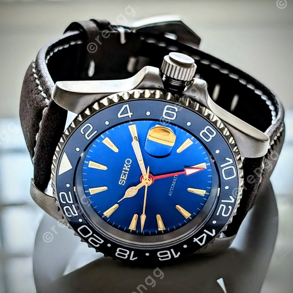 SOLID TITANIUM Automatic GMT Sub Diver Premium Bl… - image 6